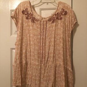 Shirt sleeves peplum top